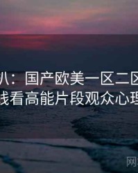 独家深扒：国产欧美一区二区三区在线看高能片段观众心理